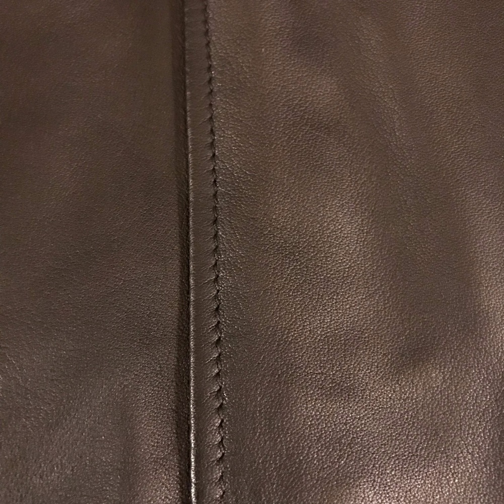 Authentic Donna Karan New York Leather Moto Jacket Black Large - Picture 13 of 16